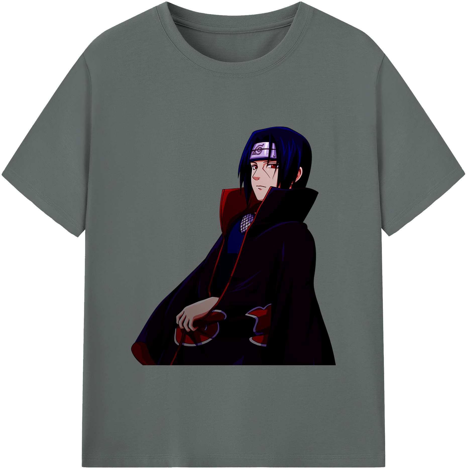 （画像用） NARUTO -ナルト- うちは イタチ Uchiha Itachi 綿100％ メンズ半袖Tシャツ｜肌触りやわらか＆通気性